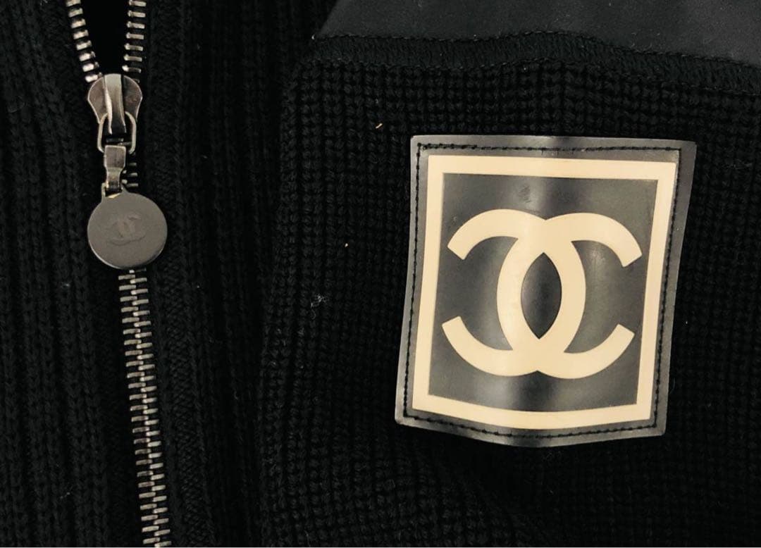 028 CHANEL シャネル ドライバーズニット スポーツライン ココマーク