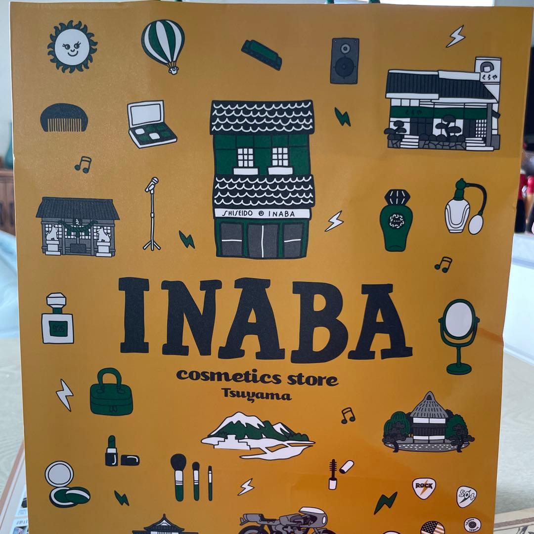 ご当地レア B’z 稲葉浩志　くらやイナバ化粧品店　津山朝日新聞限定うちわ　紙袋