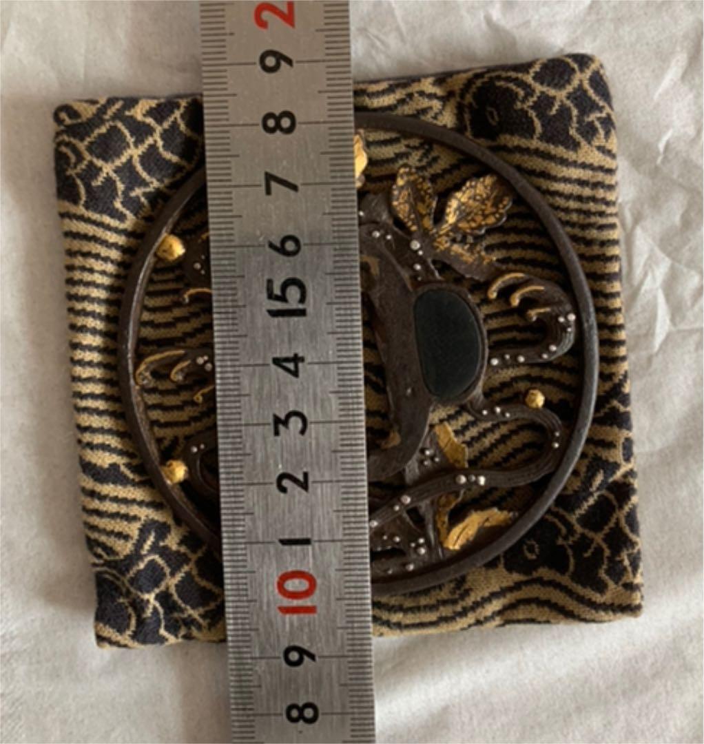 鍔　透かし鍔　竜田川