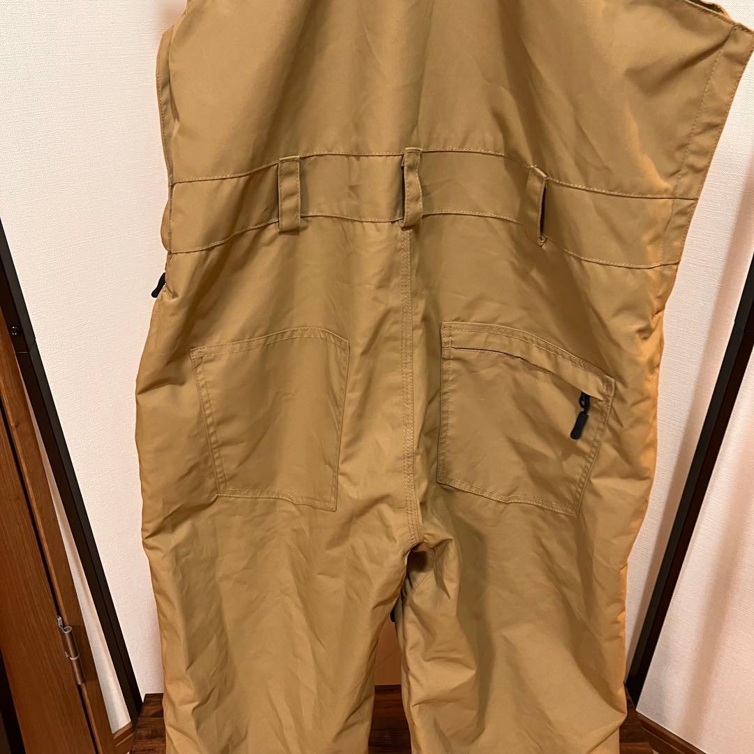 ベージュ サスペンダー付きスノーボードオーバーオール