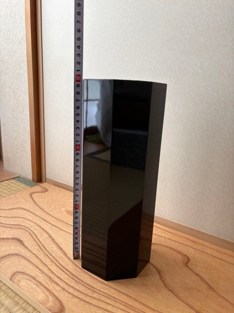 63【おまとめ買い可】華道　八角塗寸胴　華道具　寸どう　花器　花入れ　水仙