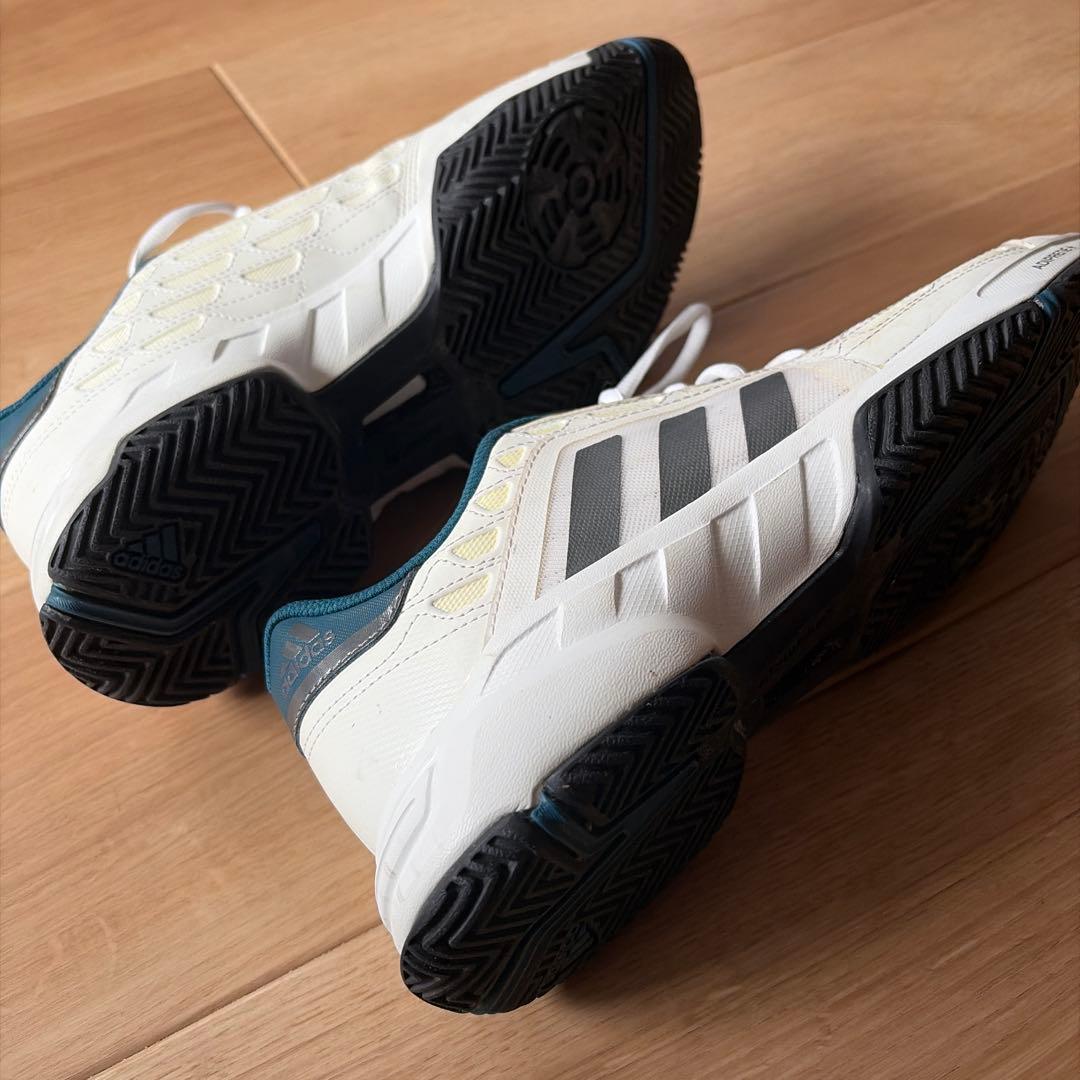 adidas テニスシューズ ADIPRENE➕　ホワイト/ダークグリーン