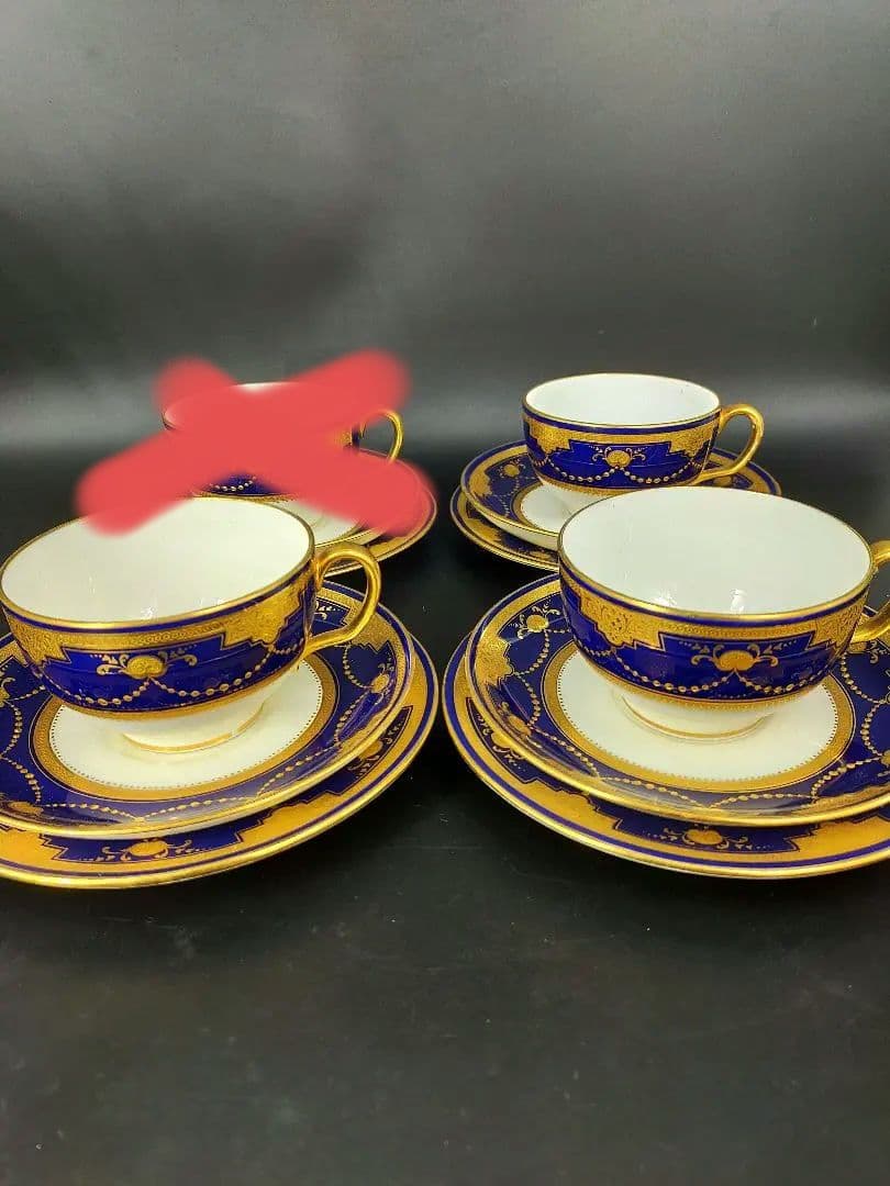 <迎賓館>ミントンアンティークカップ&ソーサートリオ　アフタヌーンティーなどに