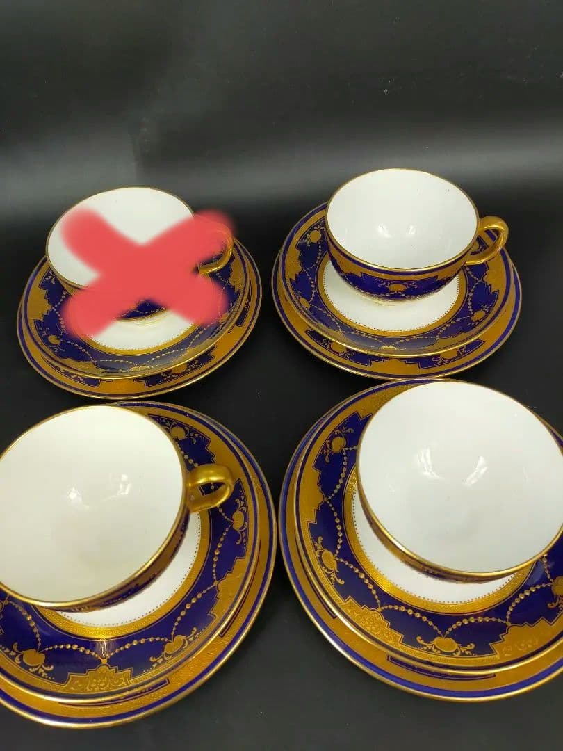 <迎賓館>ミントンアンティークカップ&ソーサートリオ　アフタヌーンティーなどに