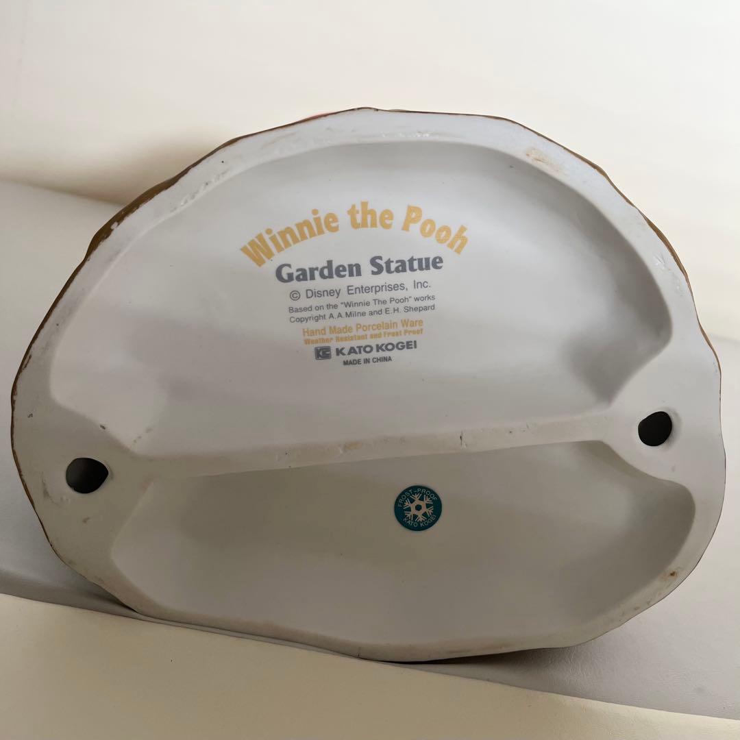 【くまのプーさん】加藤工芸　陶器　置き物　ガーデンスタチュー　希少