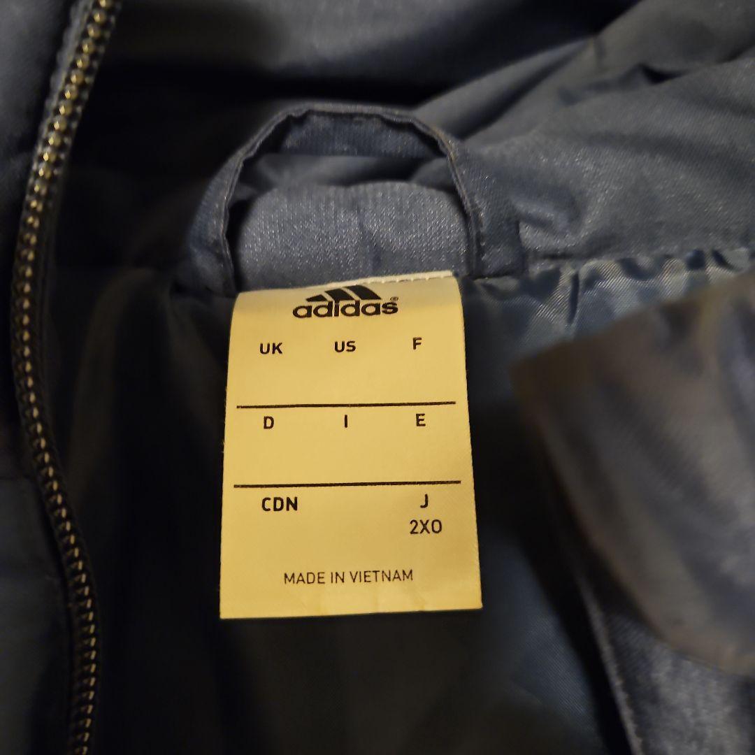 adidas フード付きダウンコート 2XO ネイビー