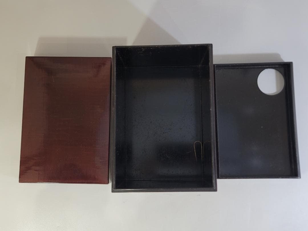 茶道具 古物品 茶箱セット 溜塗 DT764