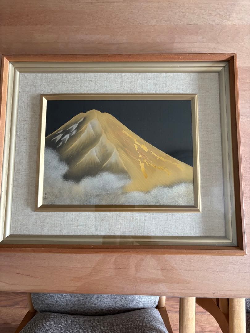 金富士　日本画 富田立山 昭和中期