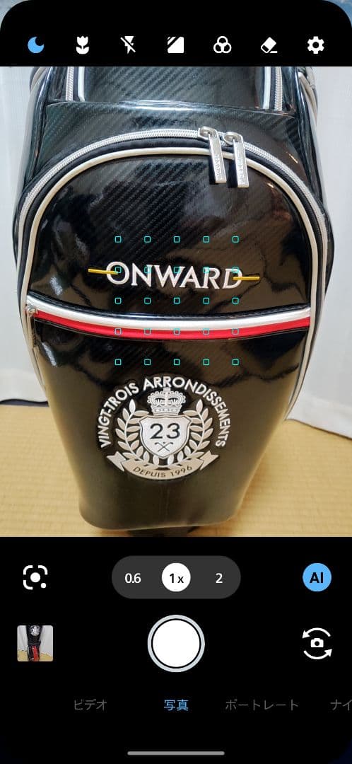 23GOLF キャディバッグ 黒/赤