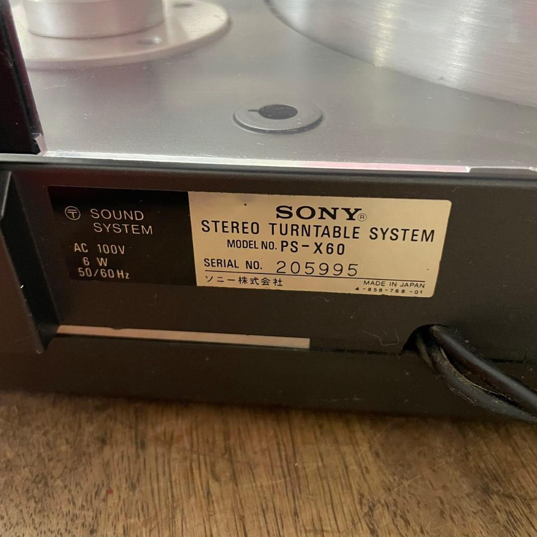 R◆SONY　ソニー　PS-X60　レコードプレイヤー　ターンテーブル