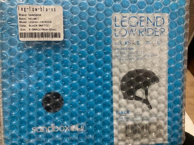 サンドボックス LEGEND LOW RIDER BLACK XS ヘルメット