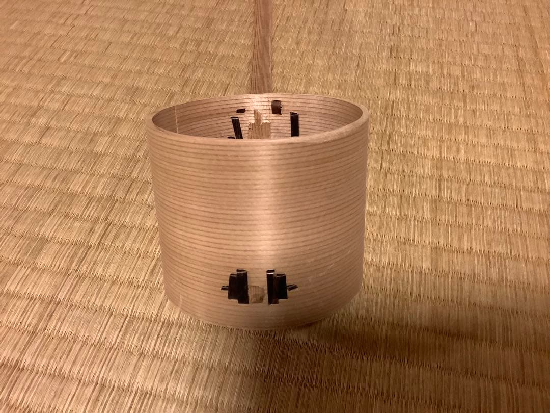 茶道具　湯桶+つくばい柄杓