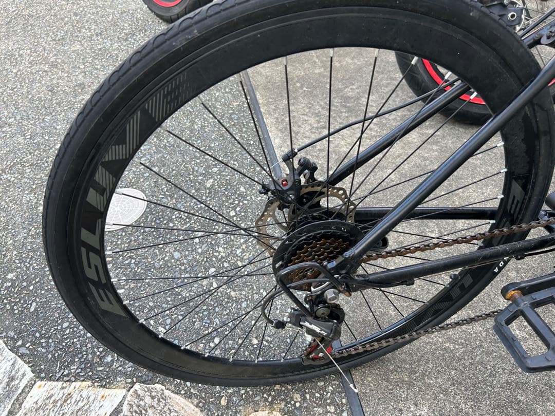 ESLIVE ロードバイク ブラック説明必須(防犯登録解除済み）