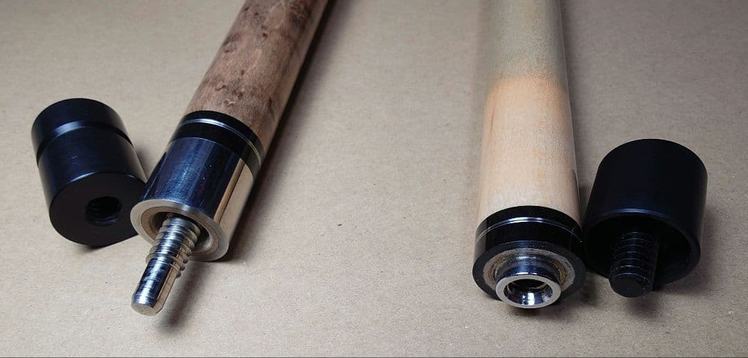 ビリヤードキュー Mezz Cues + ブランド不明 2本セット ケースセット