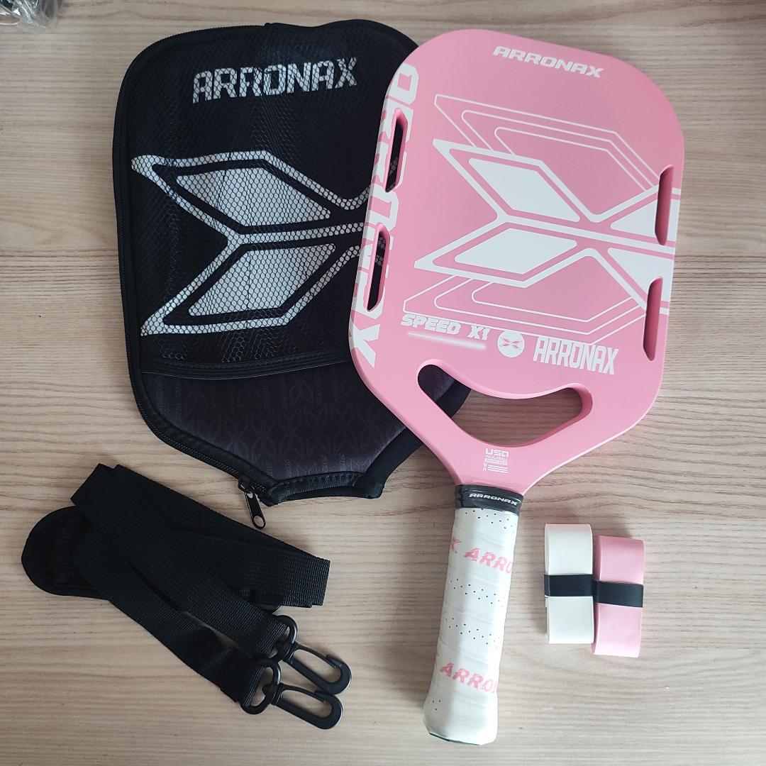 ARRONAX SPEED X1 ピックルボール パドル エッジレス ピンク 白
