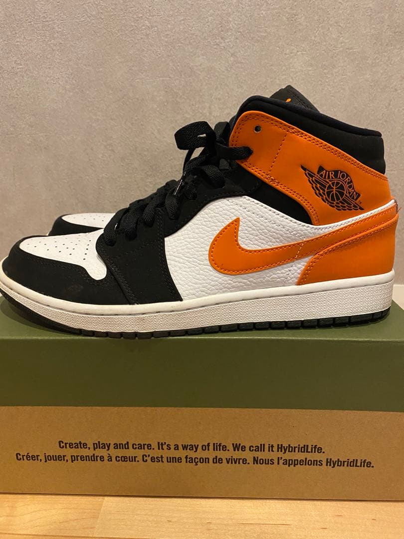 エア ジョーダン 1 ハイブリッド ホワイト/ブラック/オレンジ