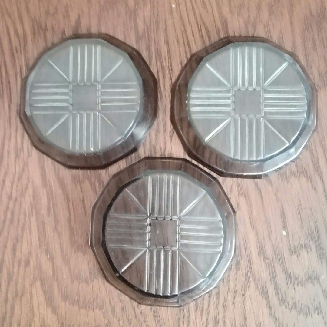 ガラスコースター各種　11枚　昭和レトロ　富士山　幾何学文様