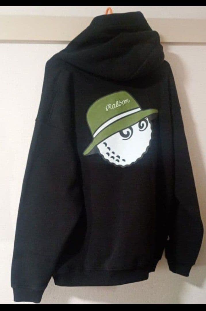 ★新品&L★マルボンゴルフ Malbon 長袖 厚手裏起毛パーカー トレーナー