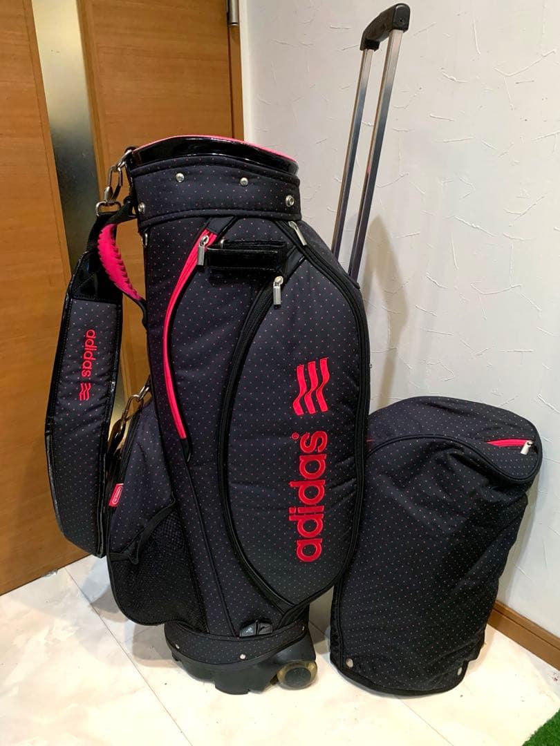 希少　完売　レディース　アディダス　キャスター付き　キャディバッグ　ドット柄