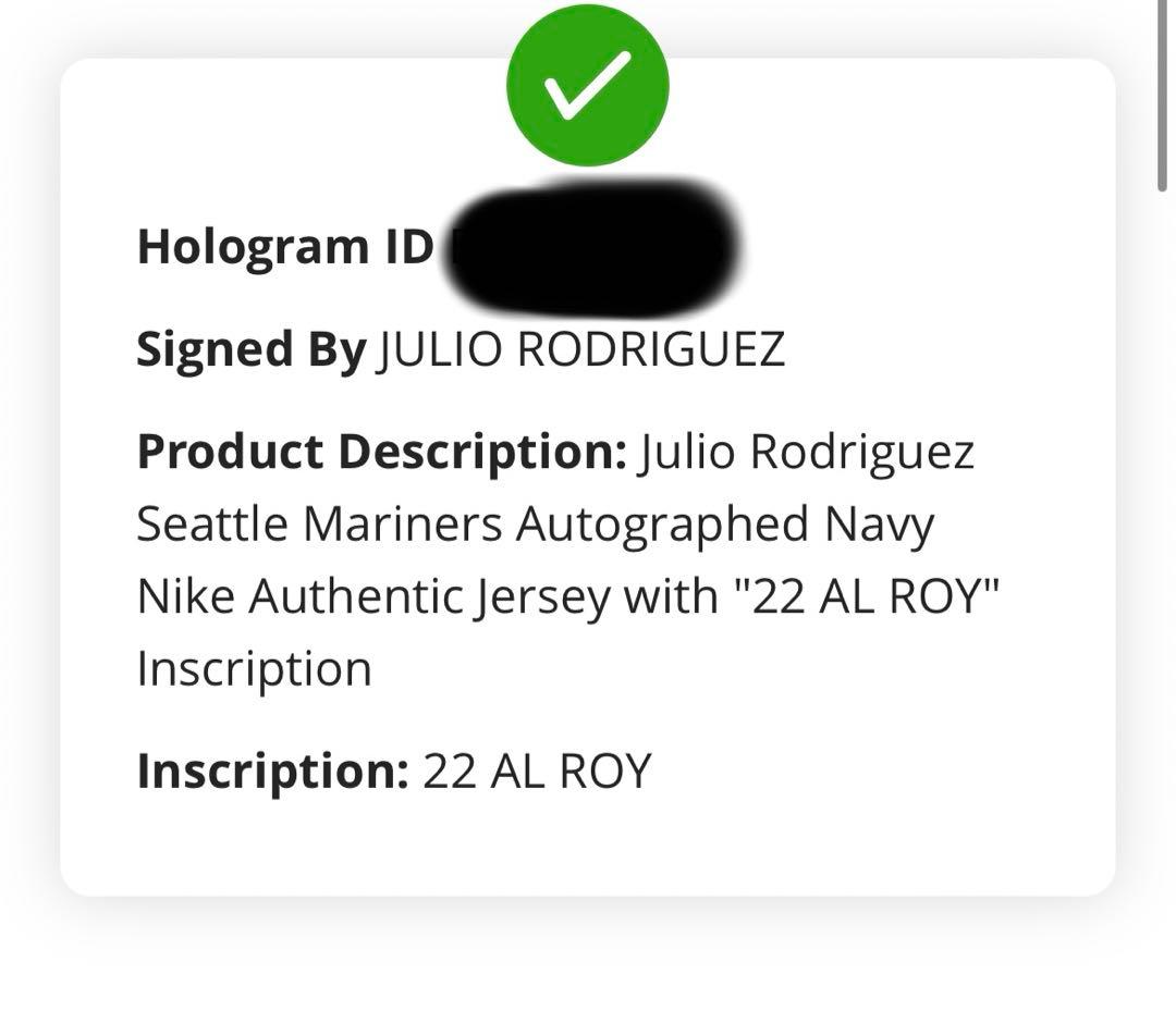 フリオ・ロドリゲス サイン入り　ユニフォーム