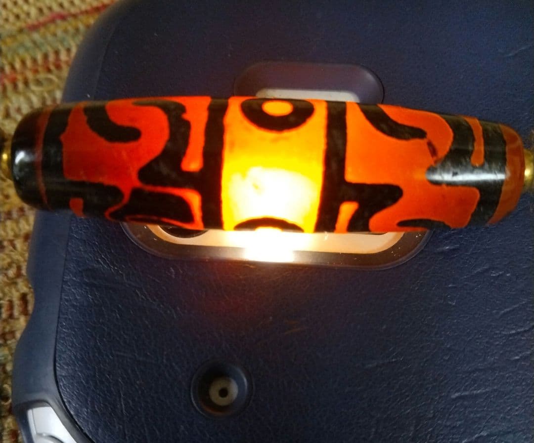 361天珠　蓮師法器天珠　紅玉髄　dzibeads！