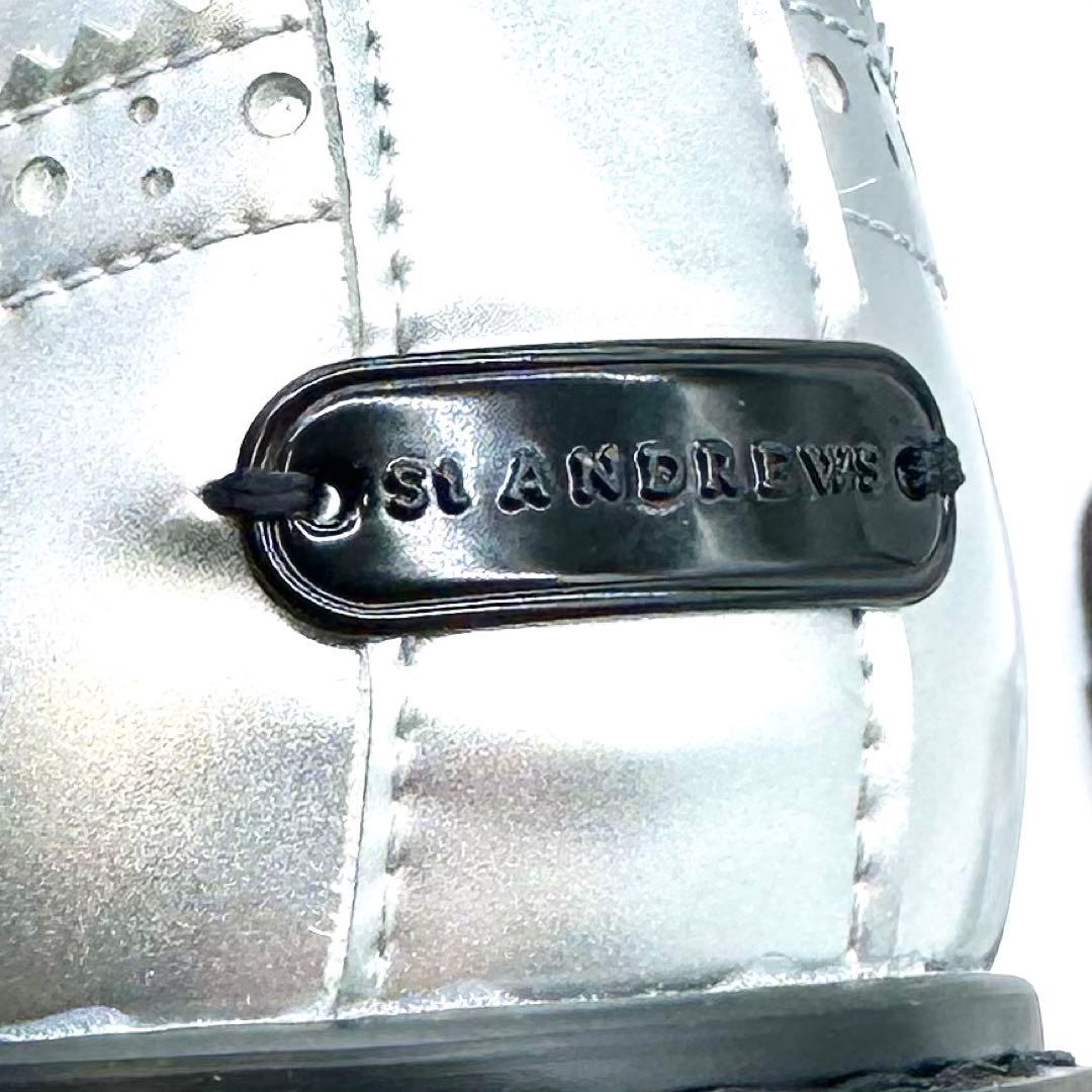 未使用タグ付✨セントアンドリュース ゴルフシューズ スパイクレス M シルバー