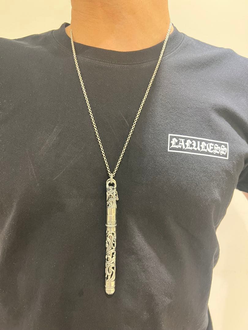 S925刻印有：重厚シルバーペンダントとしても使えるペン　SZB005