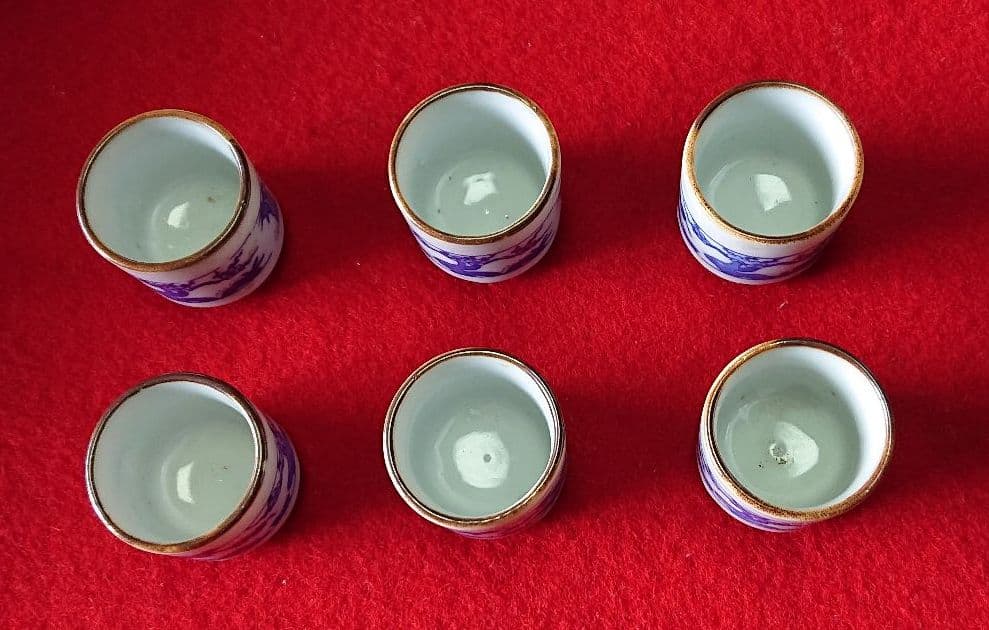 古伊万里染付覗き猪口骨董