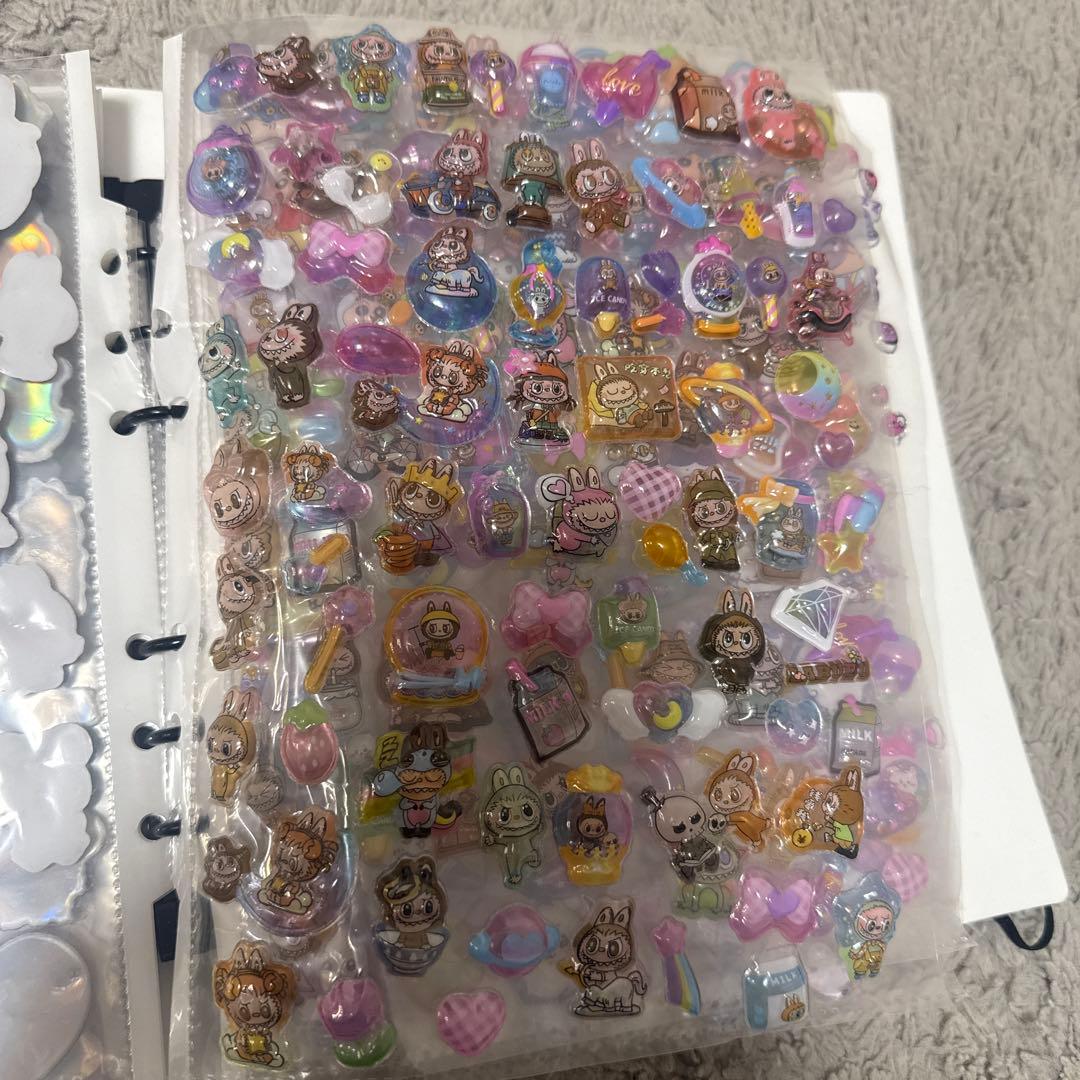 シール帳完成品20ページ ボンボンドロップシール タイルシール ウォーターシール