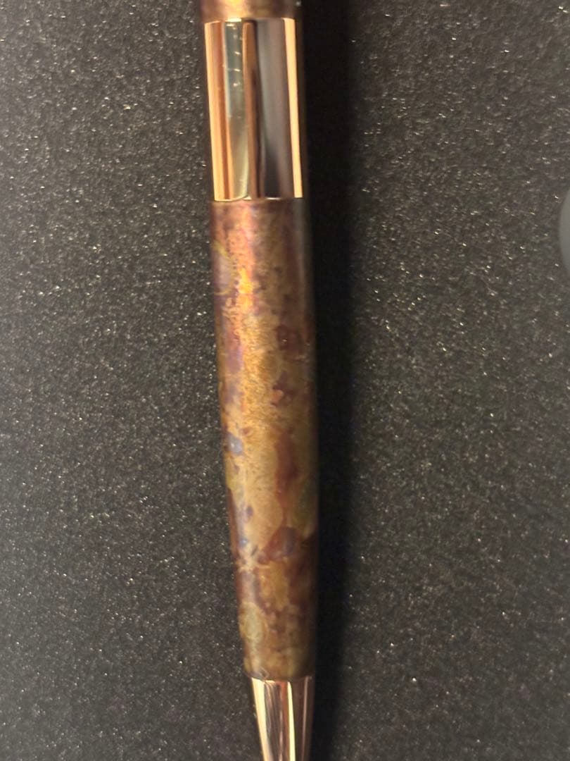 【限定】ROMEO No.3 細軸 斑紋孔雀色 ヴィンテージローズ ボールペン