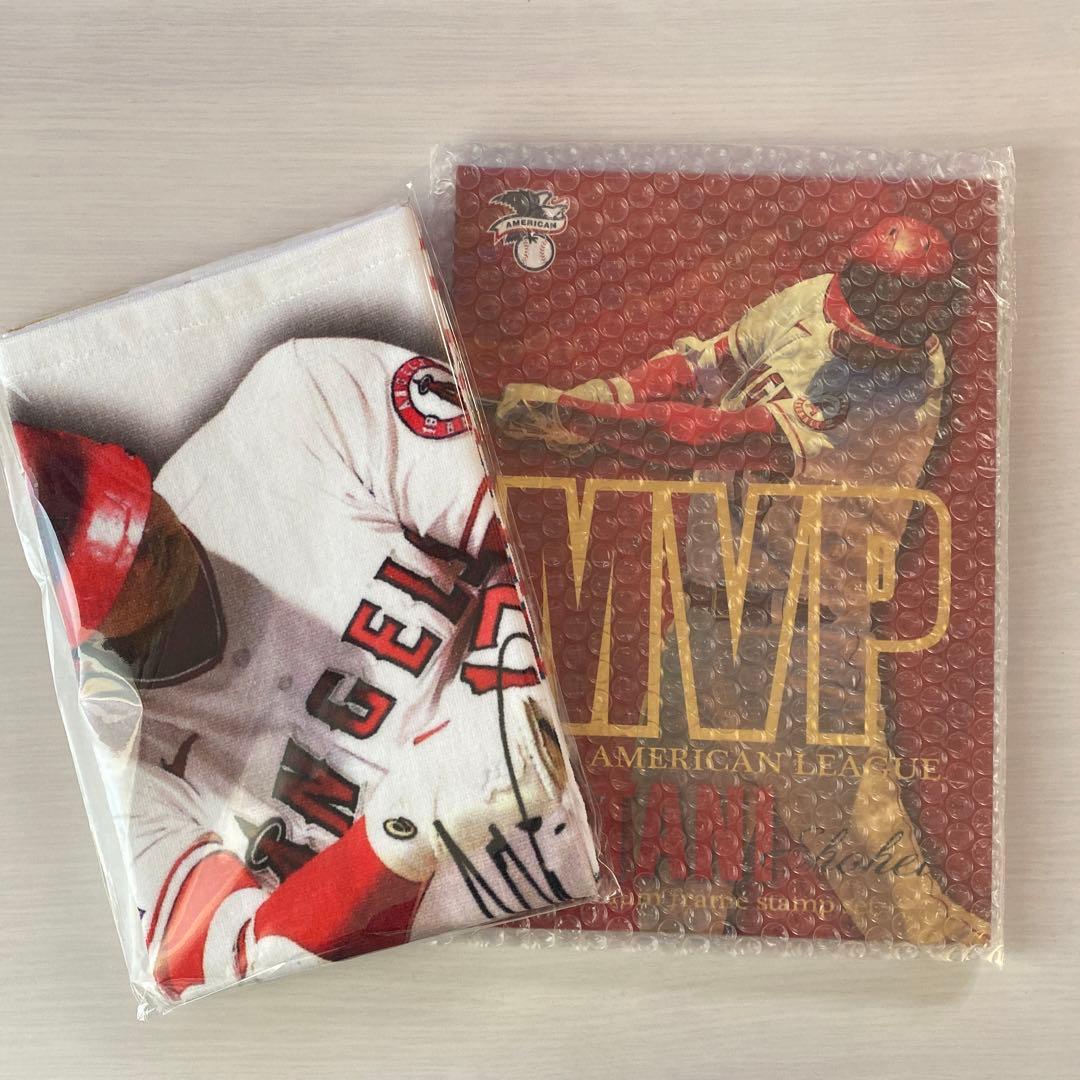 大谷翔平　MVP受賞記念フレーム　タオル他