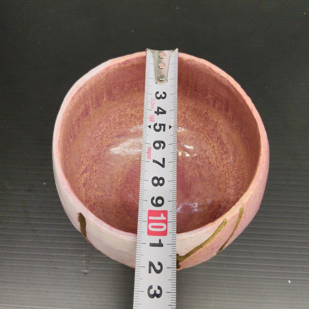 清水焼 光悦雪峰 佐々木昭楽造 赤楽 抹茶碗　共箱 共布 栞 茶道具 琵4