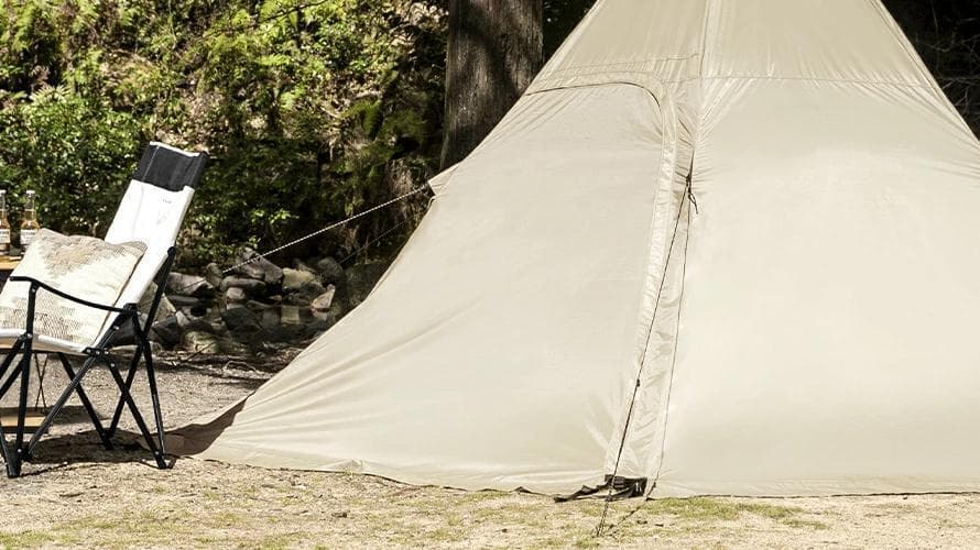 アンドデコ　ワンポールテント　3.5m　サンドベージュ