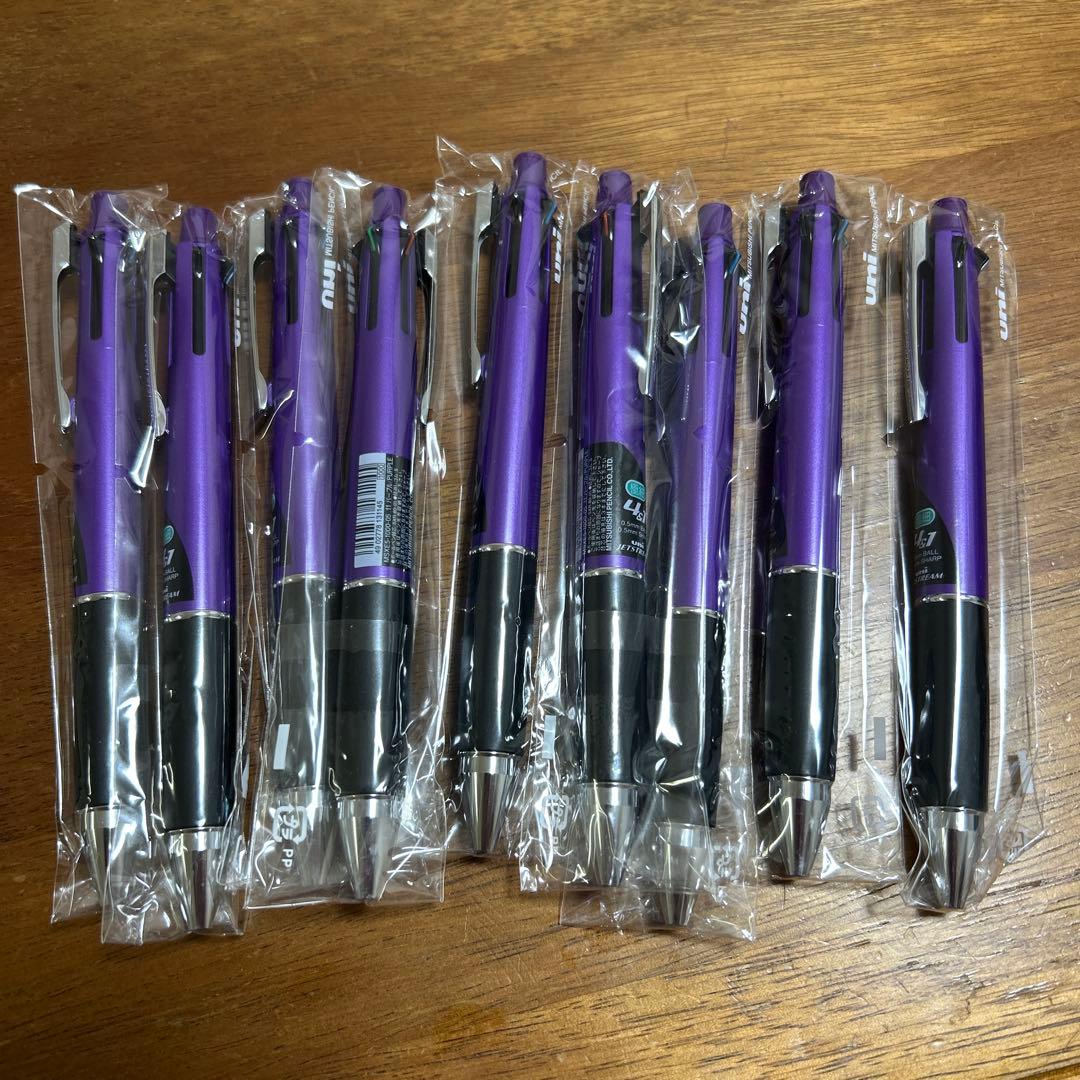 uni ジェットストリーム ボールペン 紫色 9本セット