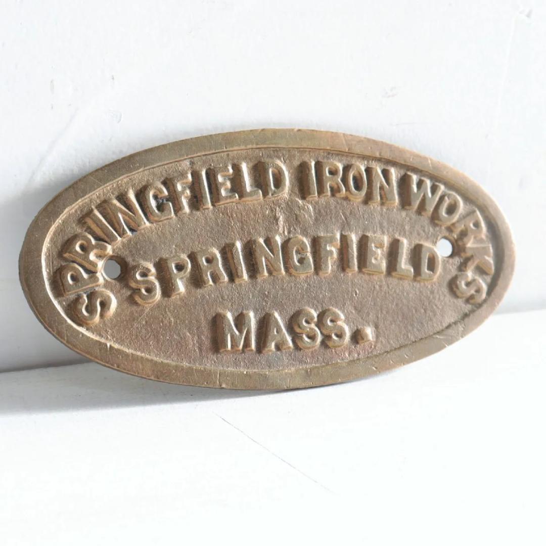 USAビンテージ ブラス真鍮プレート サインプレート　銘板 インダストリアル