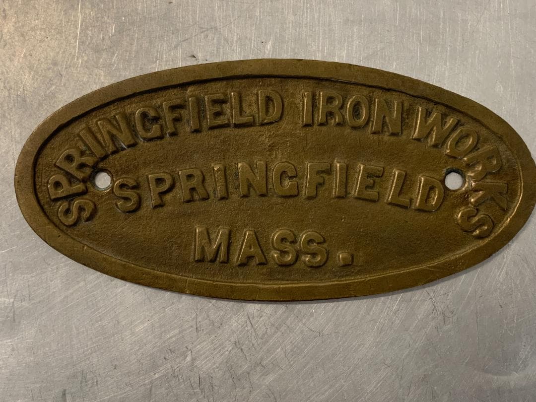 USAビンテージ ブラス真鍮プレート サインプレート　銘板 インダストリアル