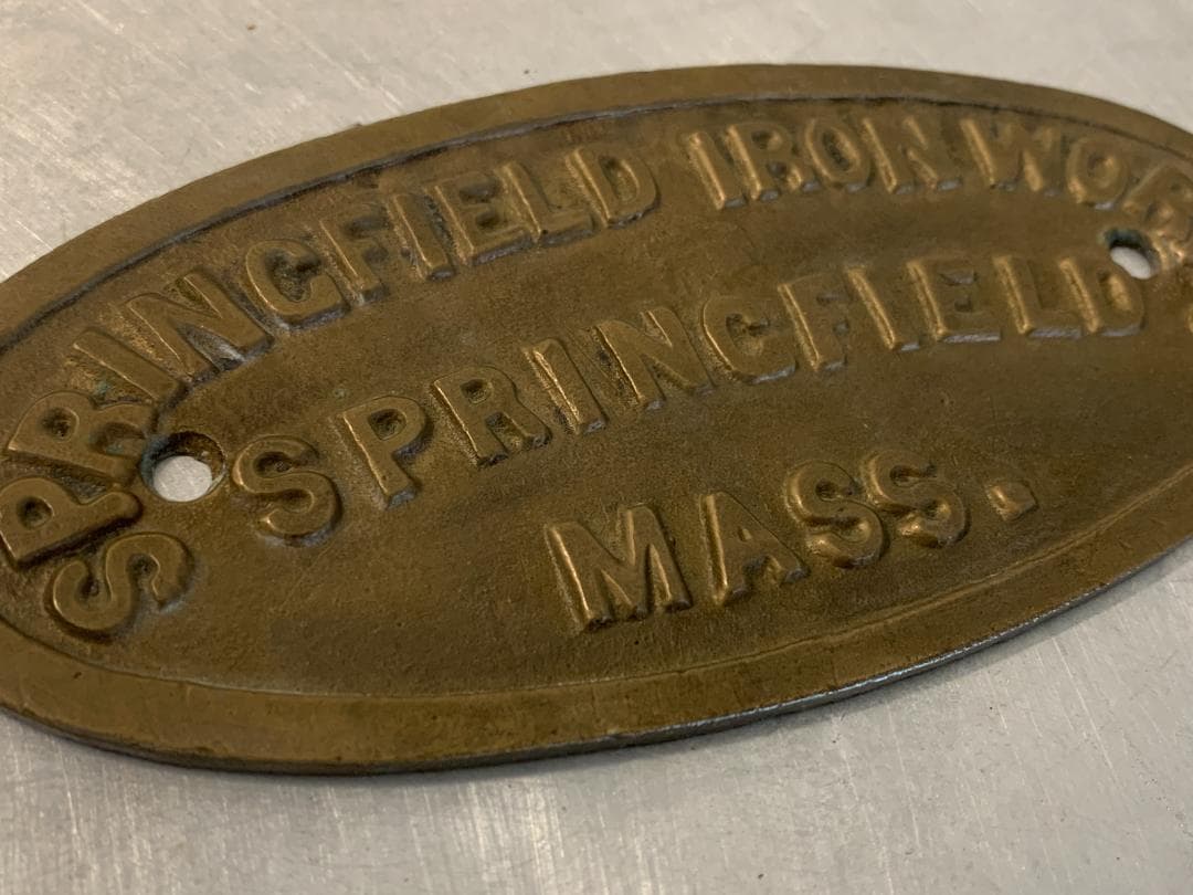 USAビンテージ ブラス真鍮プレート サインプレート　銘板 インダストリアル