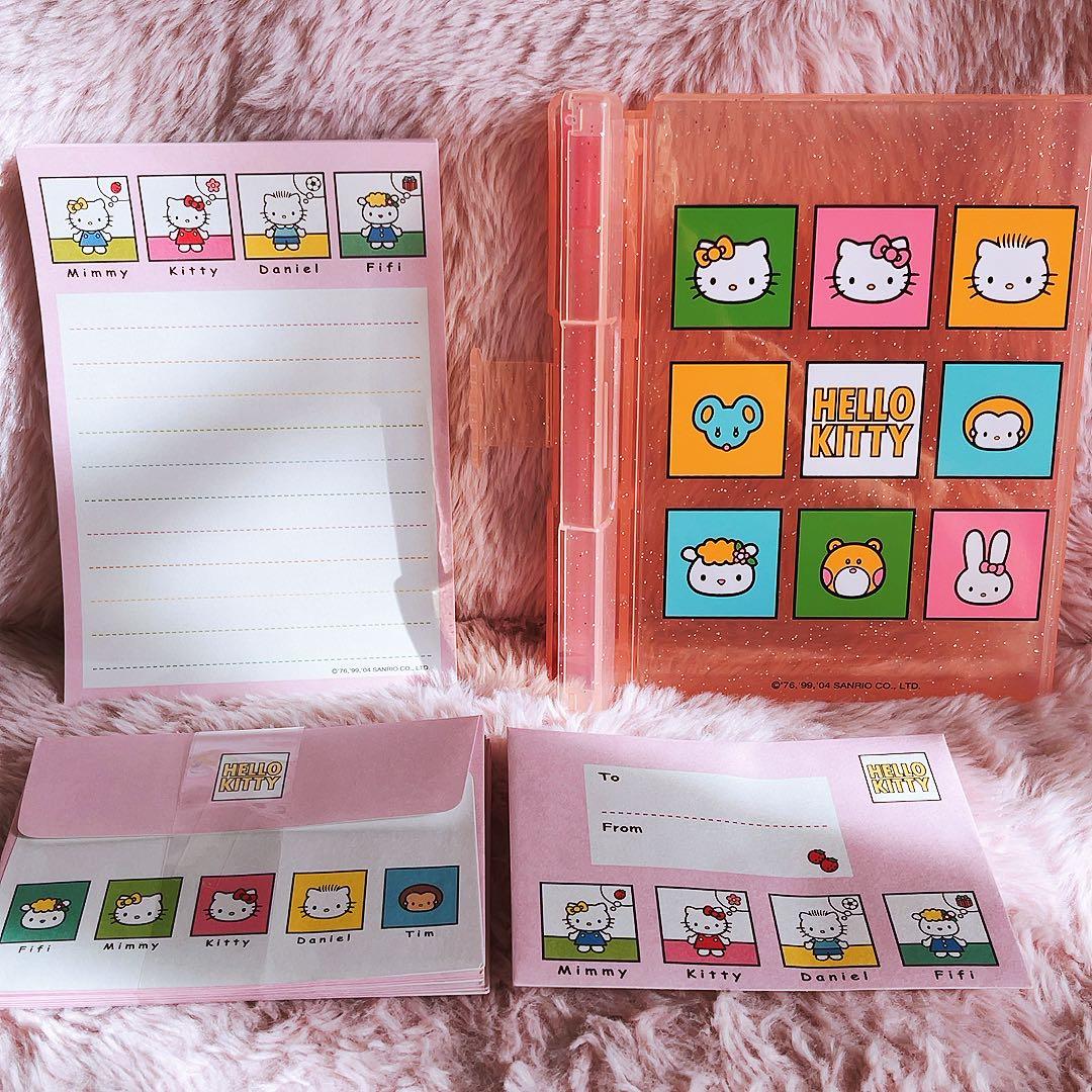 希少レア　ハローキティ　レターセット　まとめ売り　平成レトロ　サンリオ　ケース