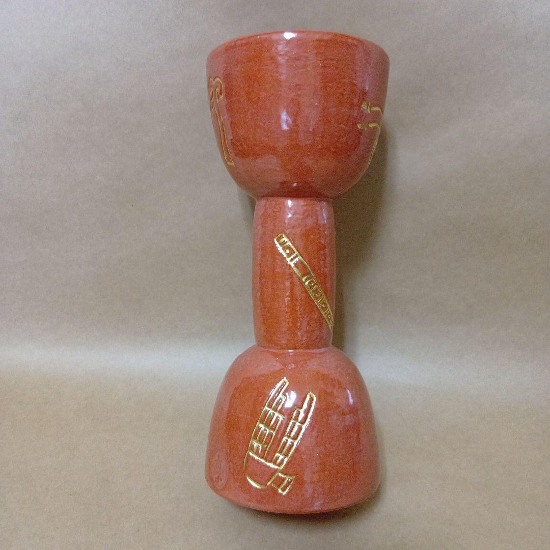 茶道具　赤鼓胴花入