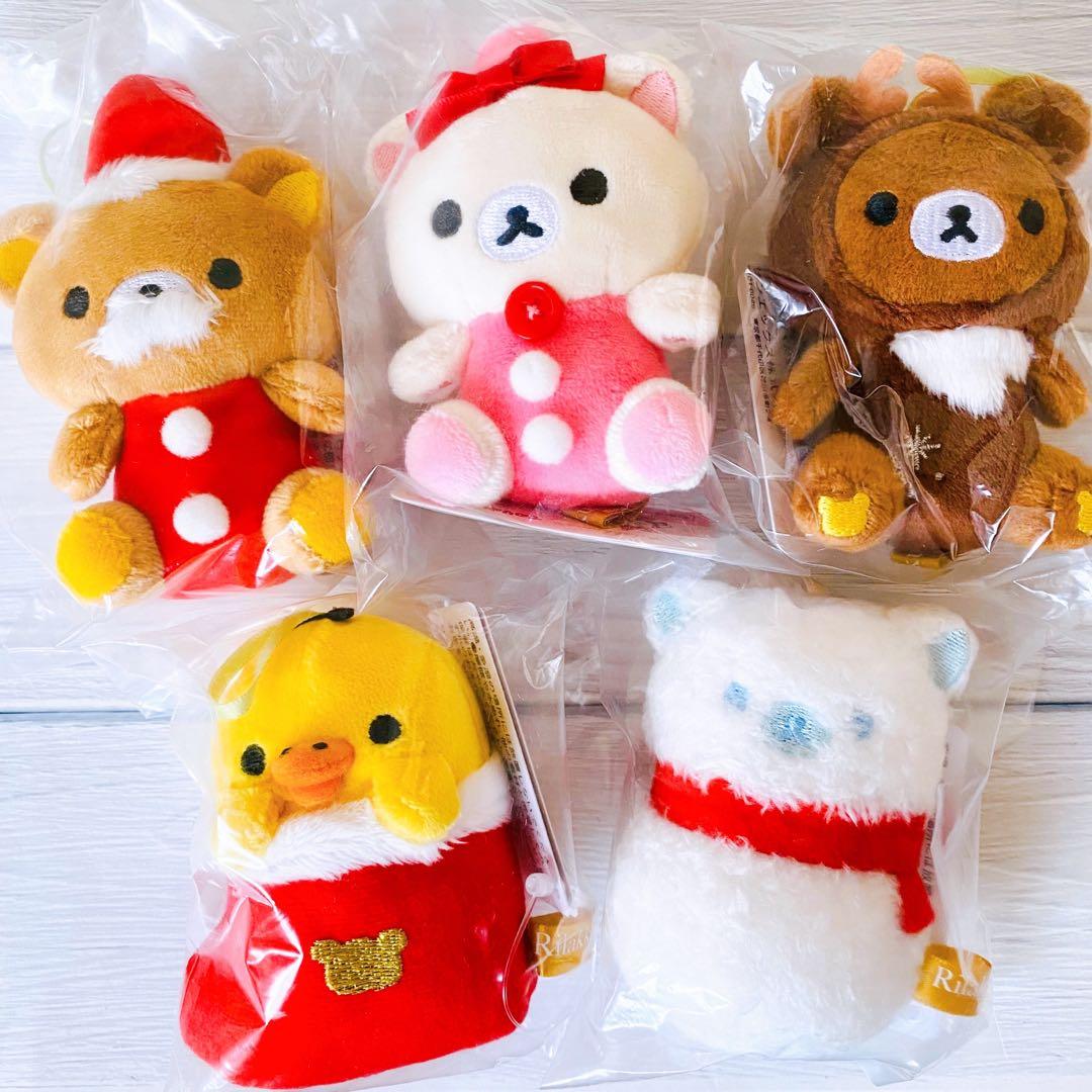 リラックマ　クリスマス2024　てのりぬいぐるみ 5体セット