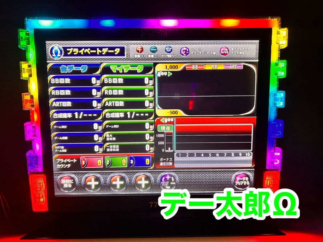 データカウンター デー太郎Ω 家庭用電源加工済 スロットorパチ用選択OK