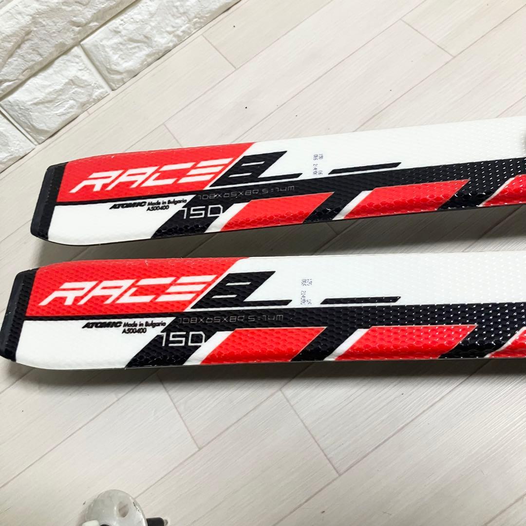 【良品】ストック付/ATOMIC RACE8 アトミック スキーセット150
