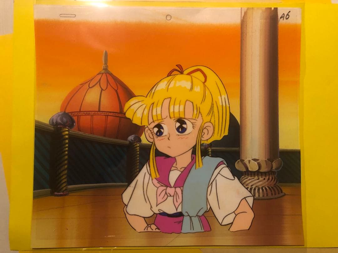 【当時モノ】 たいむとらぶる トンデケマン ヒロイン セル画 背景セット