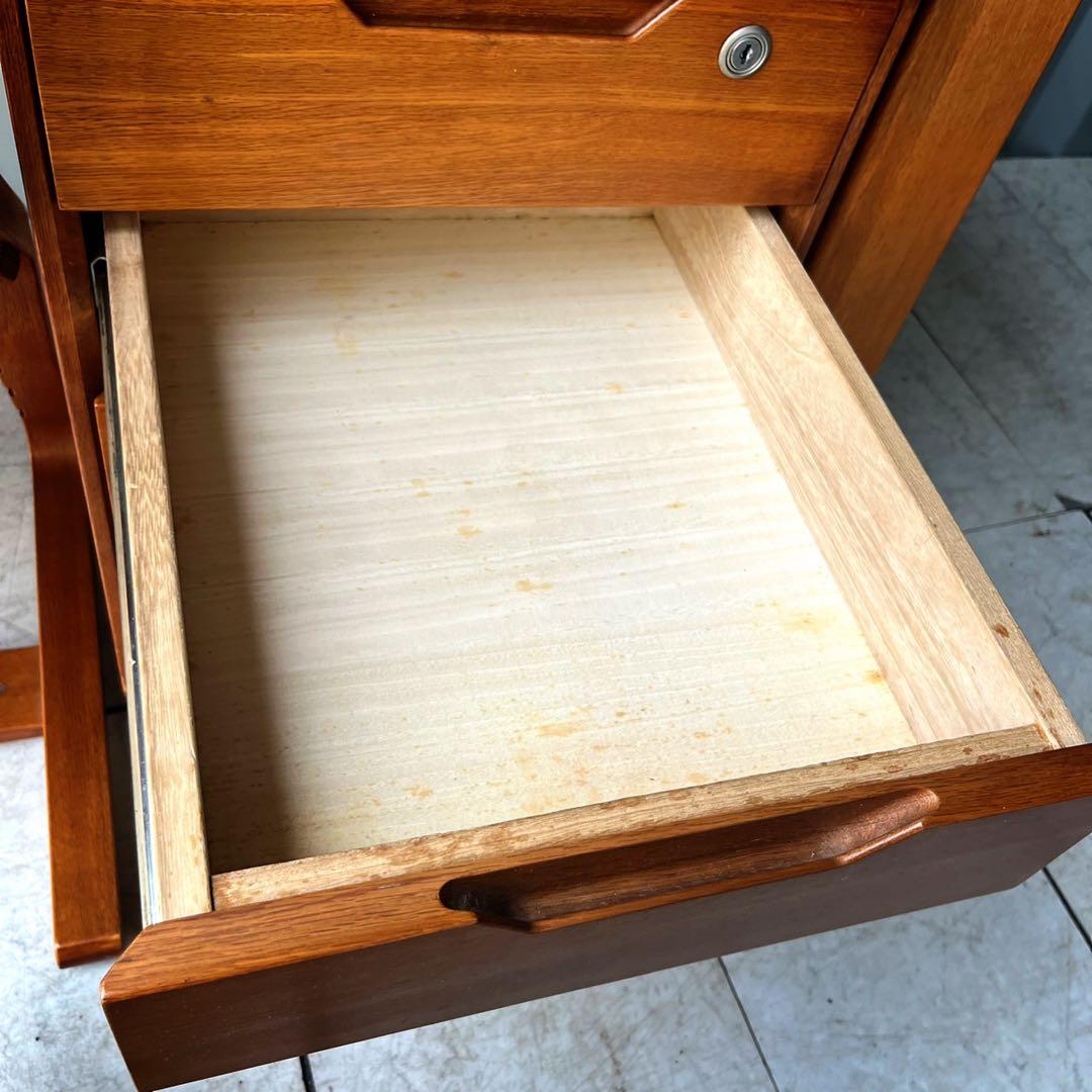 取付無料！コスガ家具 ワークショップ 天然木ワーキングデスク・ワゴン・チェア✨