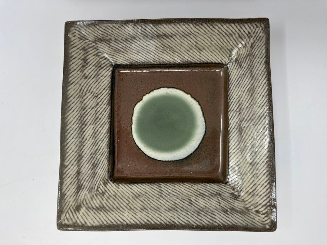 象嵌角皿 人間国宝 島岡達三