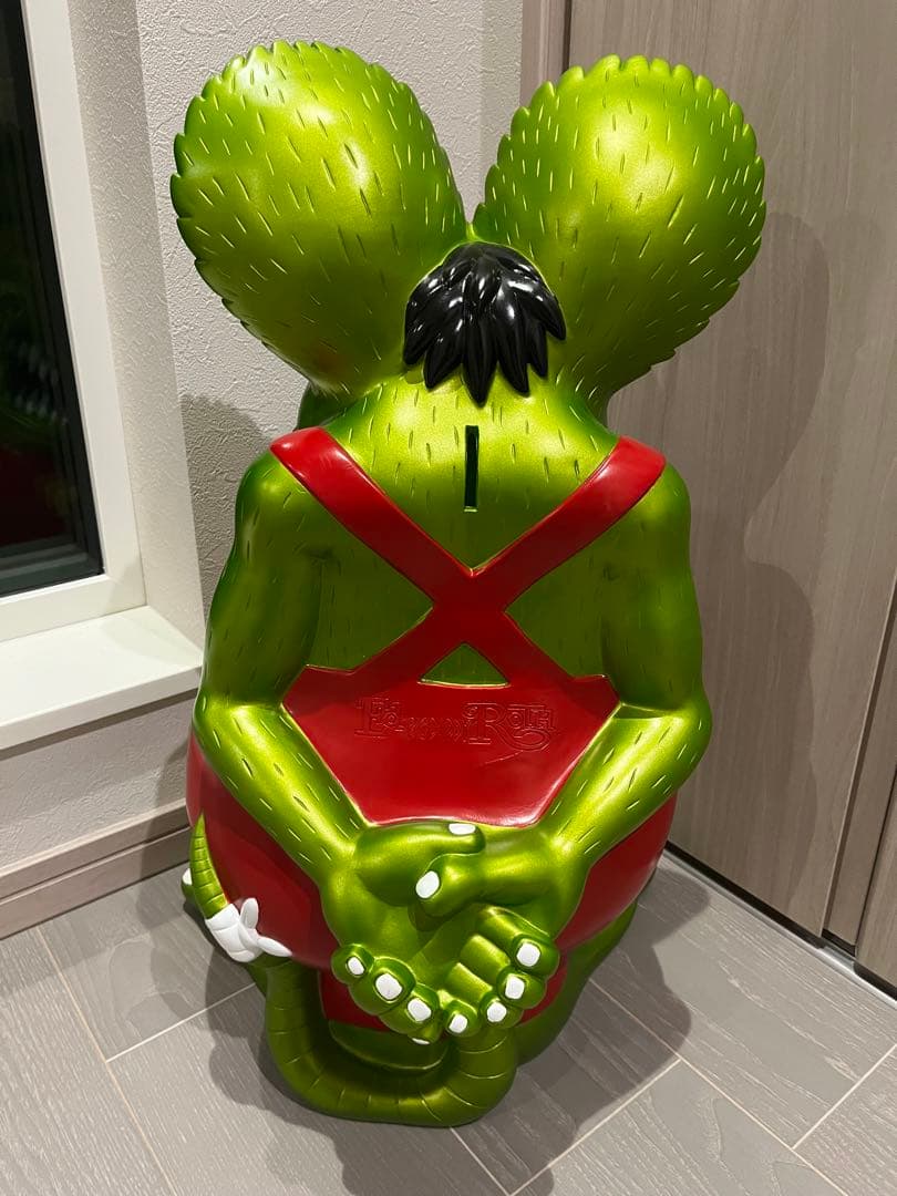 ラットフィンク(Rat Fink) ビッグソフビバンク　メタリックグリーン