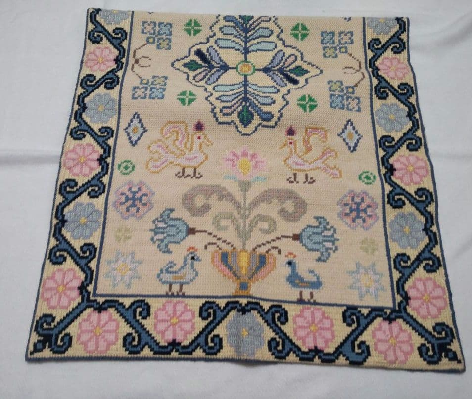 フランスアンティーク 刺繍 壁飾り ハンドステッチ タペストリー ポスター#3