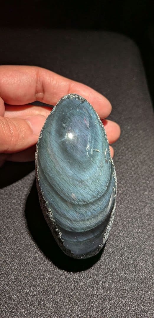 研磨品　十勝石玲瓏　複合色レインボーオブシディアン　特級品