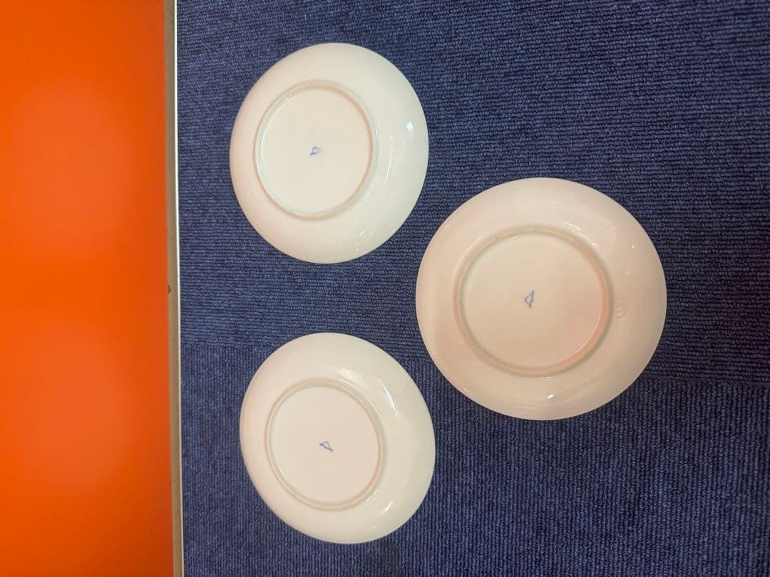 1726 深川製磁　葡萄瑠璃　皿　3客　金彩