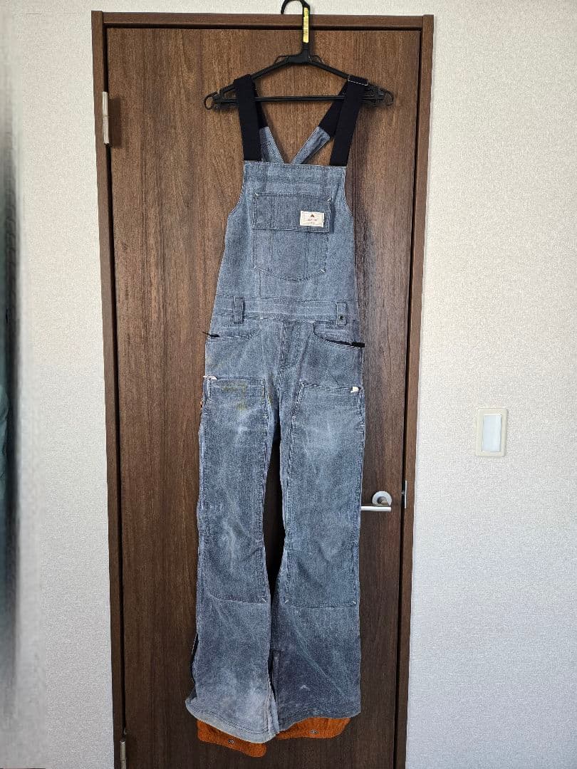 BURTON　ビブパンツ　スノーボードウェア　デニム風